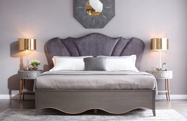 Marco de la cama Diseño Cama tapizada Cama Camas Hotel Cama de hotel 180x200cm Matrimonio Madera