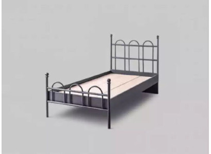 Cama de metal negro Marco de cama clásica Habitación juvenil Negro