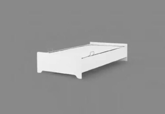 Cama de madera individual blanca de 100x200 para adolescentes en la habitación infantil marco de cama