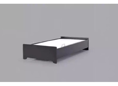 Camas de diseño Cama infantil negra Cama juvenil moderna 100x200cm