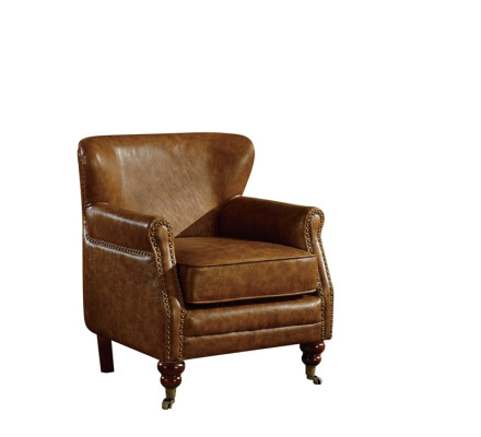 Chesterfield Butaca de orejas Marrón Cuero Conjunto de sofás Sillón Sofá de cuero Nuevo