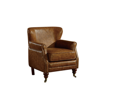 Chesterfield Butaca de orejas Marrón Cuero Conjunto de sofás Sillón Sofá de cuero Nuevo