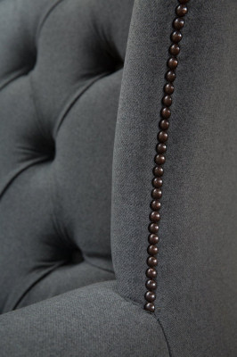 Chesterfield Diseño Sofás de Tela de Lujo Tapizado Textil Sillón de Orejas 1 Plaza Sofá Acolchado