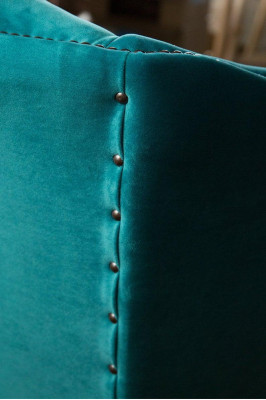 Chesterfield sillón orejero sofás tapizados Silla clásica de alta gama #201