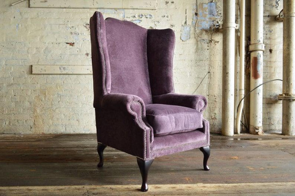 Chesterfield sillón de orejas sillón de 1 plaza sofá tapizados sofás de cuero textil sofá