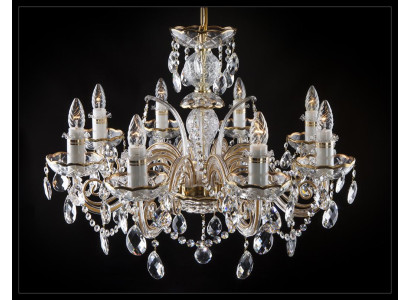 Clásico candelabro lámpara iluminación de techo cristal Bohemia nuevo.