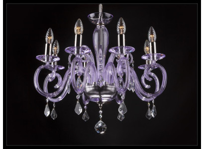 Bohemia Moderna lámpara de techo lámpara candelabro de cristal morado chandelier