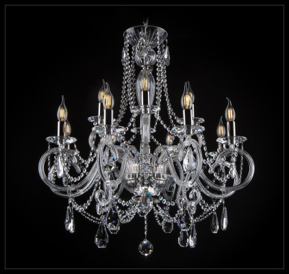 Bohemia Lámpara de techo moderna araña lámpara luminaria lámpara candelabro cristal nuevo