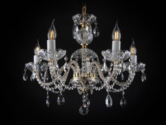 -Lámpara de techo de cristal de luces brillantes de Bohemia