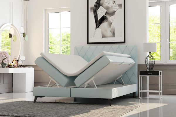 Chesterfield cama de dormitorio Boxspring cama doble camas tapizadas caja de funciones.