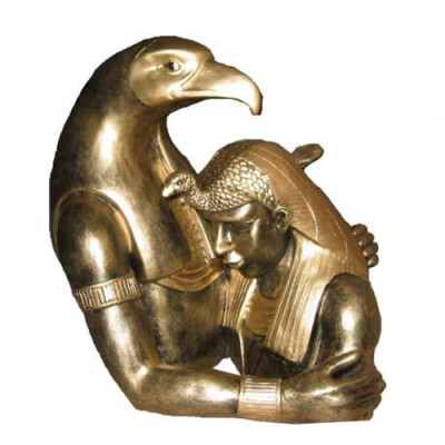 Egipto Escultura Busto de Ramsés II con Águila Figuras egipcias Estatuas de 35 cm