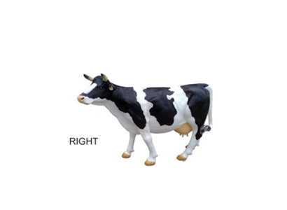 Exhibidor decorativo de resina de vaca para jardín, granja, escultura de vaca, 240 cm de altura, nuevo.