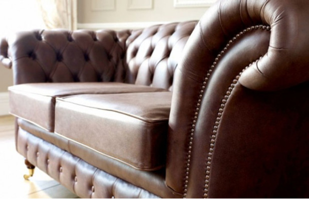 Chesterfield Mens Club Sofa Couch Leather Upholstery 2 Seater Brown NEW jvmoebel ®  Chesterfield Sofá de Club de Hombres, Sofá de Cuero de 2 Plazas marrón, NUEVO jvmoebel ®