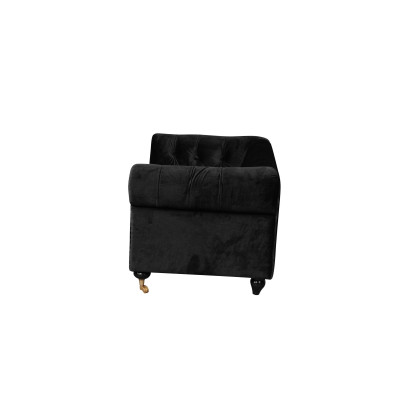 Chesterfield de 2 plazas Sofá clásico de lujo barroco rococó de tela de cuero