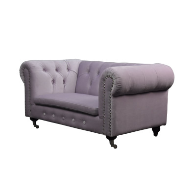 Chesterfield 2-Sitzer Sofá clásico de lujo barroco rococó Textil Cuero Coche