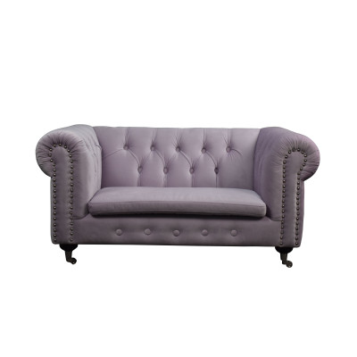 Chesterfield 2-Sitzer Sofá clásico de lujo barroco rococó Textil Cuero Coche