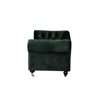 Chesterfield de 2 plazas, sofá clásico de lujo barroco rococó en textil cuero.