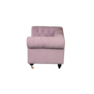 jvmoebel ® Sofá de cuero - Sofá de diseño de tres plazas, nuevo conjunto de sofás rosa