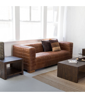 Chesterfield 3 plazas Sofá de lujo en tela de cuero Sofás de diseñador nuevos