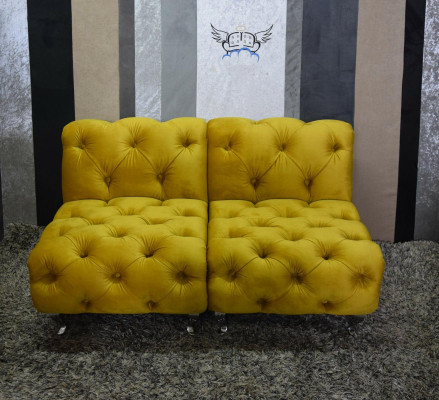 Chesterfield Hotel cama doble de cuero dormitorio tapizado camas de lujo 200x200cm.