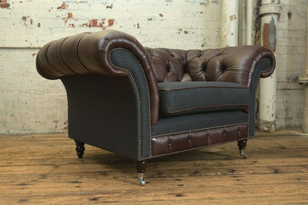 Sofá Chesterfield Sofá Conjunto de tapicería 1,5 plazas Sofás Clásico Individual