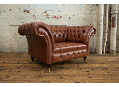 Chesterfield Sillón Sofá de TV 1 plaza Sofá de tela Nuevo Textil Sofás