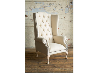 Chesterfield sillón de orejas de una plaza sofá sofá tapizado terciopelo cuero tela relax nuevo.