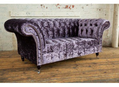 Sofá tapizado Chesterfield de tela, sofá, conjunto de asientos con respaldo nuevo de 2 plazas.
