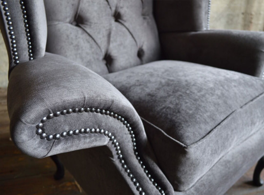 Chesterfield sillón Sofá de televisión de 1 plaza Sofá de tela Tapicería de tela