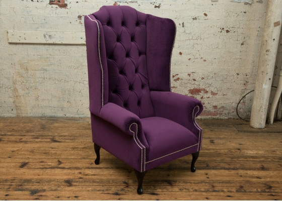 Sofá tipo Chesterfield, sillón, sofá tapizado de diseño de lujo en tela Orejas Sofá