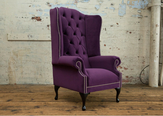 Sofá tipo Chesterfield, sillón, sofá tapizado de diseño de lujo en tela Orejas Sofá