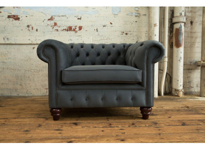 Chesterfield Diseño Sillón Sofá Tapicería Lujo Textil Sofá 1 Plaza Uniplaza