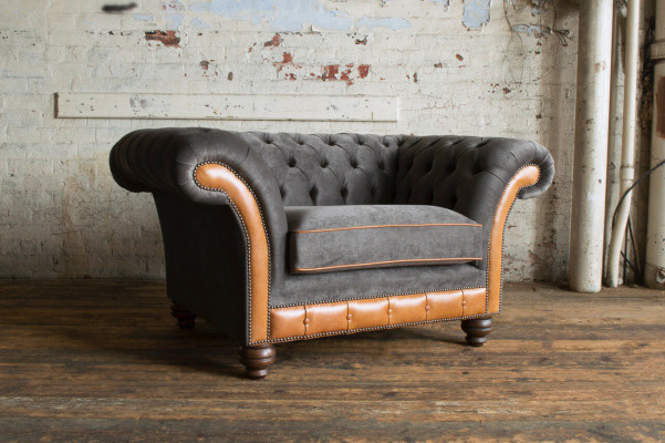 Sillón individual Club de TV Sofá Chesterfield original de Inglaterra Muebles nuevos