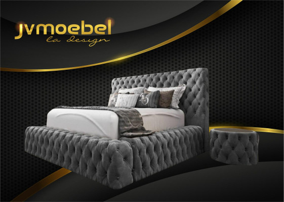 Cama 2x mesita de noche 3 piezas dormitorio conjunto diseño muebles moderno lujo camas nuevo