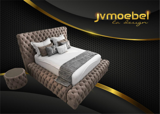 Cama 2x mesita de noche 3 piezas dormitorio conjunto diseño muebles moderno lujo camas nuevo