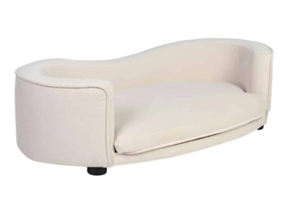 Gran cama para perros blanca Acolchado para perros Textil Sofá para perros Muebles Tela Sofás Nuevos