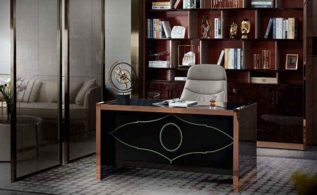 Silla de oficina de cuero beige acero inoxidable muebles de oficina de lujo sala de estar nueva