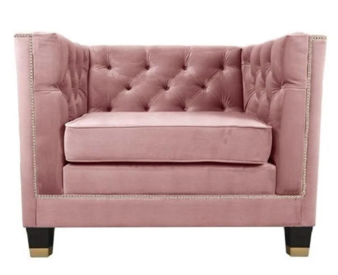 Silla Chesterfield de tela morada creativa muebles nuevos modernos para sala de estar.