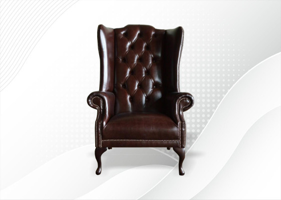 Chesterfield Sillón de orejas Sofás tapizados Estilo antiguo Silla Muebles clásicos