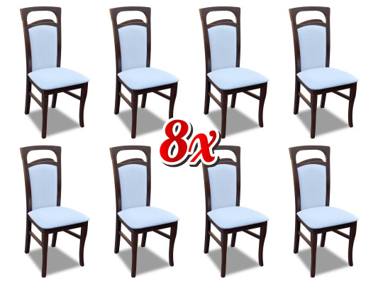 Conjunto completo de sillas de comedor con respaldo acolchado K7, 8 sillas de diseñador.