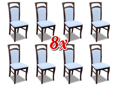 Conjunto completo de sillas de comedor con respaldo acolchado K7, 8 sillas de diseñador.