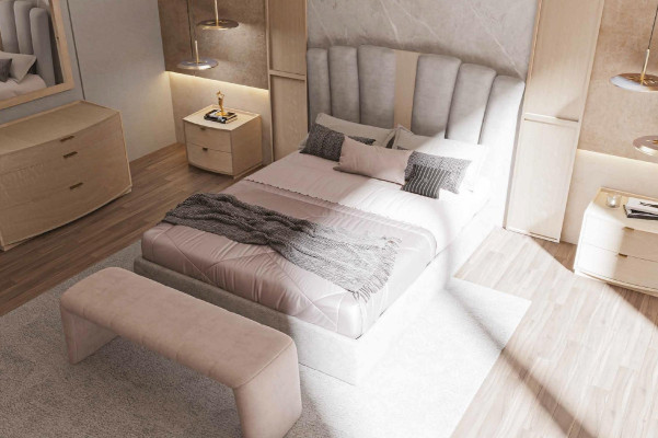 Taburete Acolchado Asiento Diseño Textil Relax Lujo Sofá Banqueta Tela Moderno