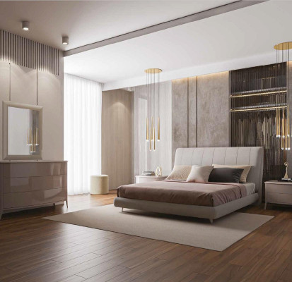 Diseño de muebles de dormitorio de lujo para mesitas de noche, consolas y mesas auxiliares nuevas.