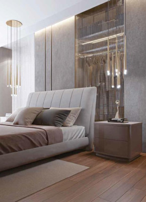 Diseño de muebles de dormitorio de lujo para mesitas de noche, consolas y mesas auxiliares nuevas.