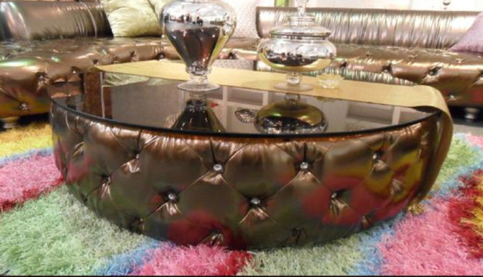 Mesa de centro Chesterfield salón de lujo Mesa de café de madera moderna
