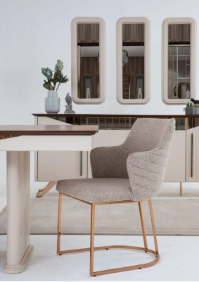 Grupo de comedor, comedor, esquina de comida, mesa de comedor, sillas, aparador, madera, beige, juego de 8 piezas.