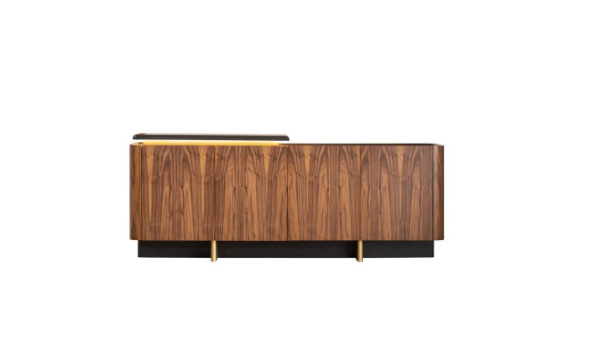 Conjunto de comedor Grupo de comedor Mesa de comedor Sillas Madera 8 piezas Marrón Aparador