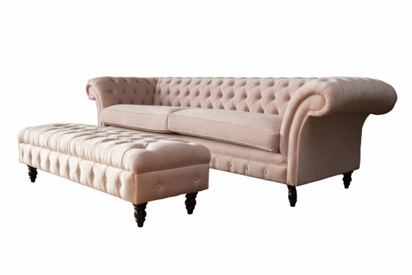 Taburete de pie Taburete Tapizado Puf Banqueta Otomana Chesterfield