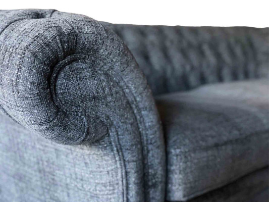 Chesterfield 3 plazas Sofá tapizado de tela Sofá nuevo