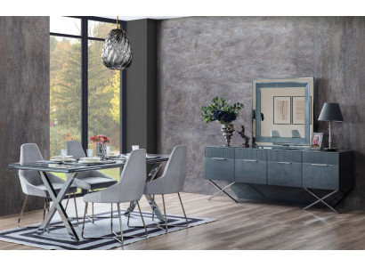 Muebles de comedor de alta calidad, Mesa de comedor moderna, Aparador elegante, Sillas.